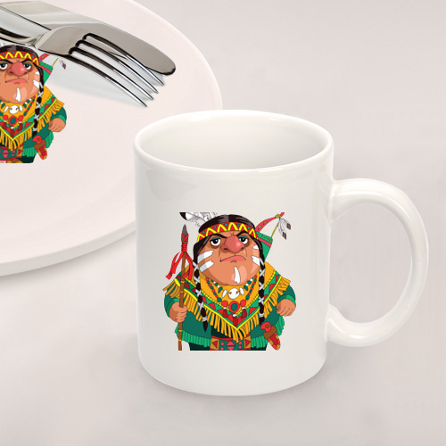 Набор: тарелка + кружка Забавные Индейцы 10 - фото 2