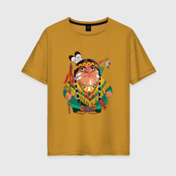 Женская футболка хлопок Oversize Забавные Индейцы 10