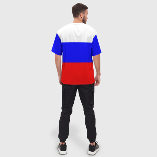 Мужская футболка oversize 3D Россия, цвет 3D печать - фото 4