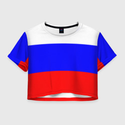 Женская футболка Crop-top 3D Россия