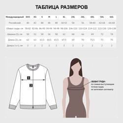 Свитшот с принтом Россия для женщины, вид на модели спереди №5. Цвет основы: белый