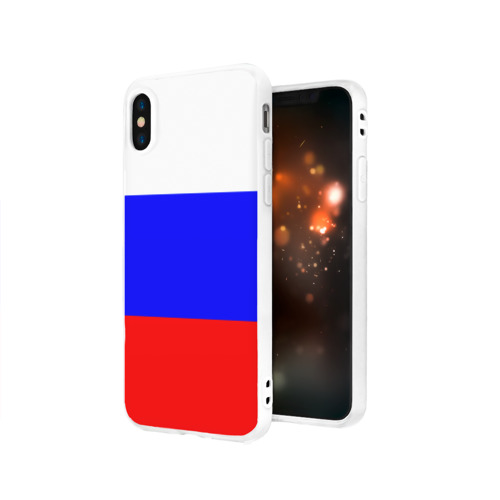 Чехол для Apple iPhone X силиконовый матовый Россия Фото 01 Чехол для Apple iPhone X силиконовый матовый Россия Фото 01