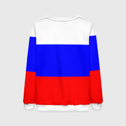 Свитшот с принтом Россия для женщины, вид сзади №1. Цвет основы: белый