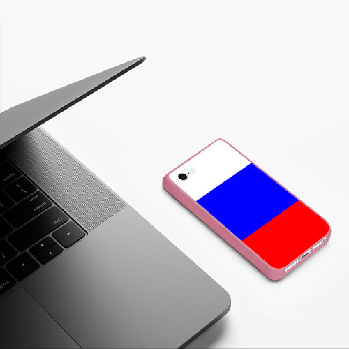 Чехол для iPhone 5/5S матовый Россия, цвет малиновый - фото 5