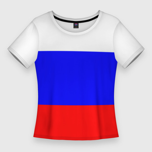 Женская футболка 3D Slim Россия, цвет 3D печать