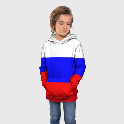 Детская толстовка 3D Россия, цвет красный - фото 3