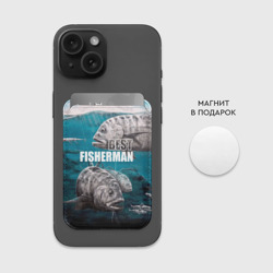 Картхолдер Magsafe магнитный Лучший рыбак - океан - фото 2