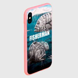 Чехол для iPhone XS Max матовый Лучший рыбак - океан - фото 2