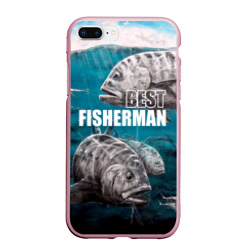 Чехол для iPhone 7Plus/8 Plus матовый Лучший рыбак - океан