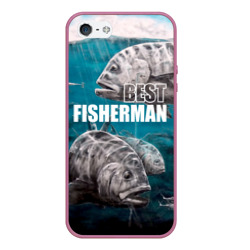 Чехол для iPhone 5/5S матовый Лучший рыбак - океан
