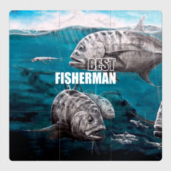 Магнитный плакат 3Х3 Лучший рыбак - океан