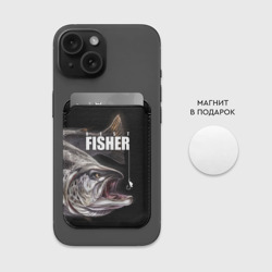Картхолдер Magsafe магнитный Лучший рыбак - семга - фото 2