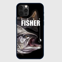 Чехол для iPhone 12 Pro Max Лучший рыбак - семга