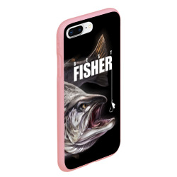 Чехол для iPhone 7Plus/8 Plus матовый Лучший рыбак - семга - фото 2