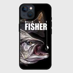 Чехол для iPhone 14 Лучший рыбак - семга