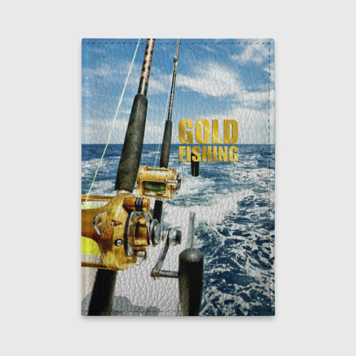 Обложка для автодокументов Золотая рыбалка, цвет черный