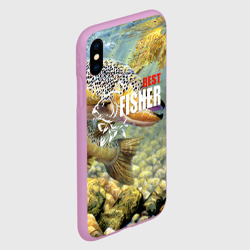 Чехол для iPhone XS Max матовый Лучший рыбак - осетр - фото 2