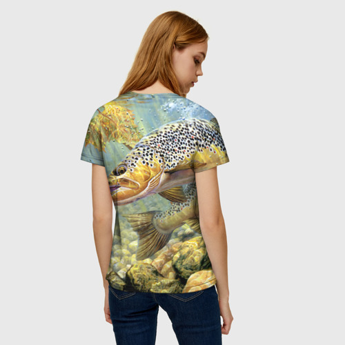 Женская футболка 3D Лучший рыбак - осетр - фото 4