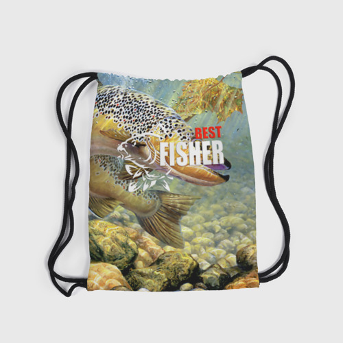 Рюкзак-мешок 3D Лучший рыбак - осетр - фото 6