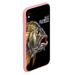 Чехол для iPhone XS Max матовый Лучший рыбак- большая рыба - фото 2