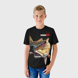 Детская футболка 3D Лучший рыбак - охота за креветкой - фото 2