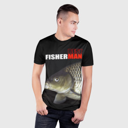 Мужская футболка 3D Slim Лучший рыбак - лещ - фото 2