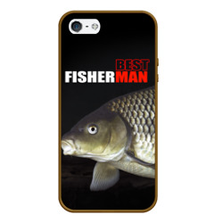 Чехол для iPhone 5/5S матовый Лучший рыбак - лещ