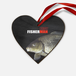 Деревянная игрушка Сердце Лучший рыбак - лещ