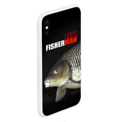 Чехол для iPhone XS Max матовый Лучший рыбак - лещ - фото 2