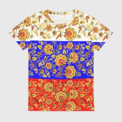 Женская футболка 3D Хохлома