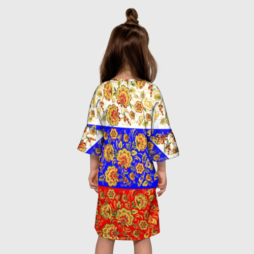 Детское платье 3D Хохлома, цвет 3D печать - фото 5