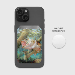 Картхолдер Magsafe магнитный Лучший рыбак - большой окунь - фото 2