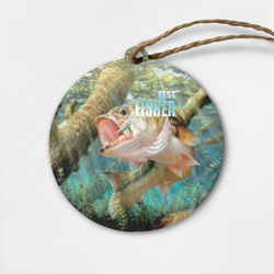 Деревянная игрушка круг Лучший рыбак - большой окунь