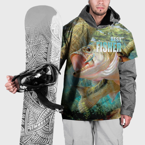 Накидка на куртку 3D Лучший рыбак - большой окунь, цвет 3D печать