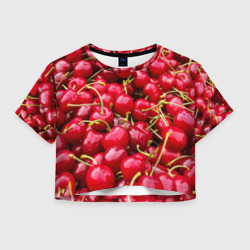 Женская футболка Crop-top 3D Черешня
