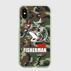 Чехол для iPhone XS Max матовый Лучший рыбак - поклевка