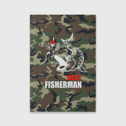 Обложка для паспорта матовая кожа Лучший рыбак - поклевка
