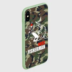 Чехол для iPhone XS Max матовый Лучший рыбак - поклевка - фото 2