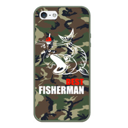 Чехол для iPhone 5/5S матовый Лучший рыбак - поклевка
