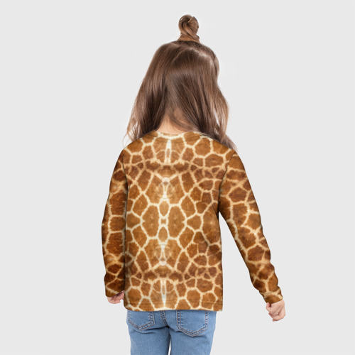 Детский лонгслив 3D Шкура Жирафа, цвет 3D печать - фото 6