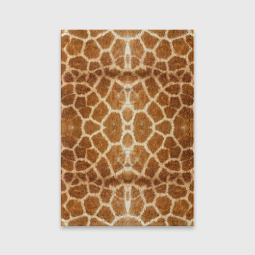 Обложка для паспорта матовая кожа Шкура Жирафа, цвет бирюзовый