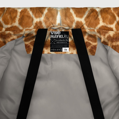 Зимняя куртка для девочек 3D Шкура Жирафа, цвет светло-серый - фото 7