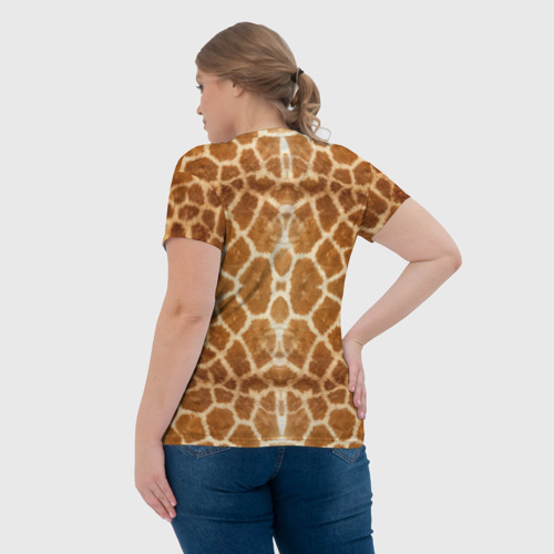 Женская футболка 3D Шкура Жирафа, цвет 3D печать - фото 7