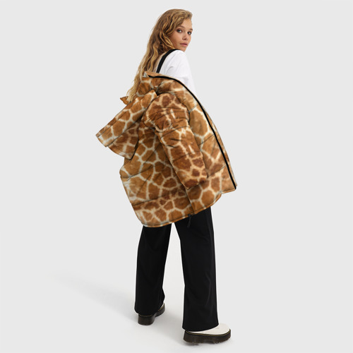 Женская зимняя куртка Oversize Шкура Жирафа, цвет черный - фото 5