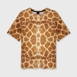 Женская футболка oversize 3D Шкура Жирафа