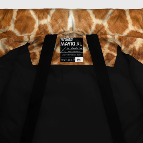 Женская зимняя куртка Oversize Шкура Жирафа, цвет черный - фото 7