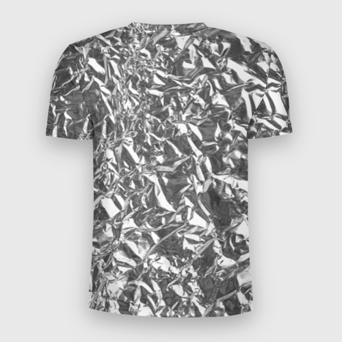 Мужская футболка 3D Slim с принтом Silver, вид сзади #1