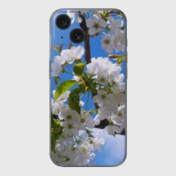 Чехол для iPhone 15 силиконовый с защитой камеры Вишнёвый цвет