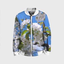 Детский бомбер 3D Вишнёвый цвет