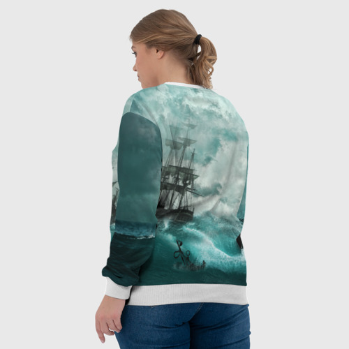 Женский свитшот 3D Море, цвет 3D печать - фото 7